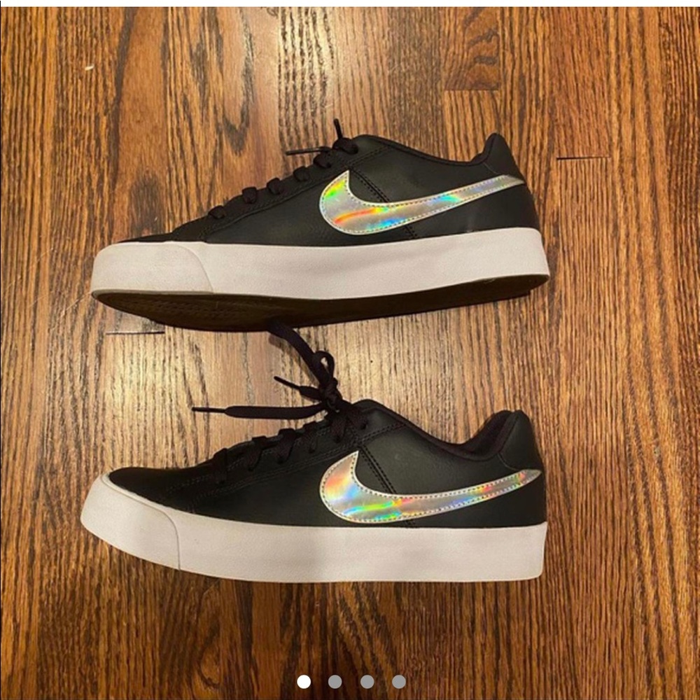 Nike iridescent swoosh shoes